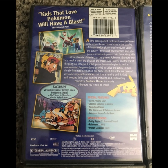 Pokémon 6 DVD Video Blowout. 4 NWT, sealed and one is a double set in EUC. - Picture 6 of 7